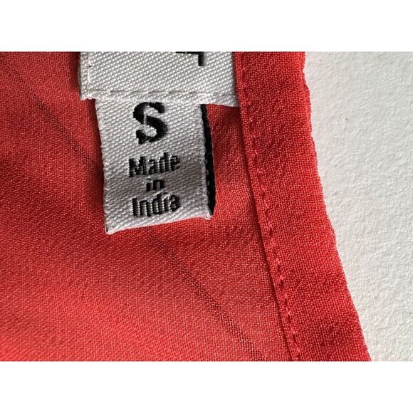 GRETCHEN SCOTT DESIGNS Red and Blue‎ Split Neck 3/4 Sleeve Tunic Top Size Small - Picture 13 of 14